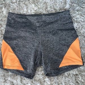 Gray & Orange Active Shorts